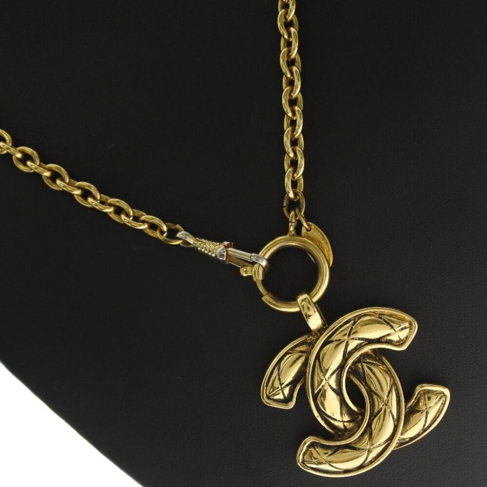 CHANEL Matrasse COCO Mark Necklace gold Plated Gold Women - Picture 6 of 7